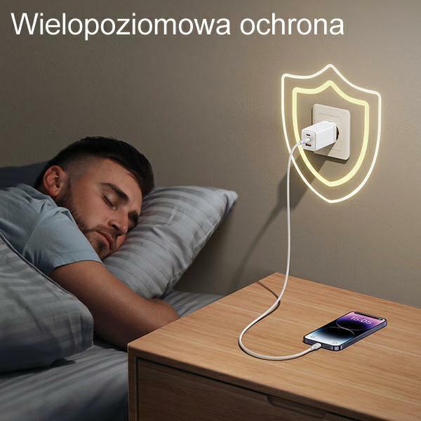 Usams Ład. Siec. 2Xusb-C+1Xusb 65W(Only Head) Gan Pd3.0 +Qc3.0 Fast Charging Czarny/Black Sandru Series Cc180Tc01 (Us-Cc180)