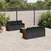 VidaXL Garden Lounge Set with Cushions 7 Pcs, Patio Sofas, Patio Furniture Set, Outdoor Furniture, Black 3227469