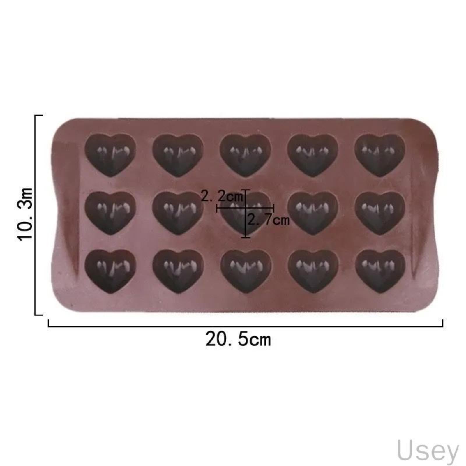 Heart-shaped Silicone Chocolate Mold, DIY Silicone Chocolate Mold one size чёрный