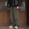 JYL Men's Cargo Jeans  Vintage Army Green Vibe Loose Straight Denim Pants