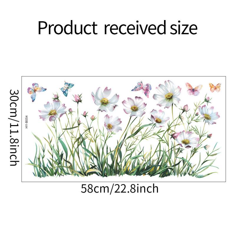 Kelsang Flower & Leaf Wall Sticker for Bedroom, Living Room, and Entrance Hall Home Decor