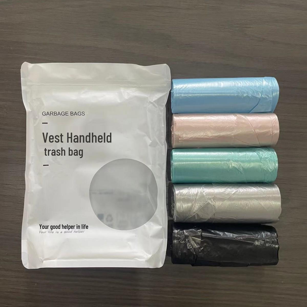 

Household Thickened Handheld Disposable Kitchen Bags - Vest-Type Vest-Type Mixed Colors - 50 Bags