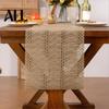 Rustikaler Jute Tischläufer Boho Läufer, Bauernhaus Jute Gewebt Handgemachte Textur für Esstisch Küche Mittelstück Couchtisch Heimdeko Dehnungsfest
