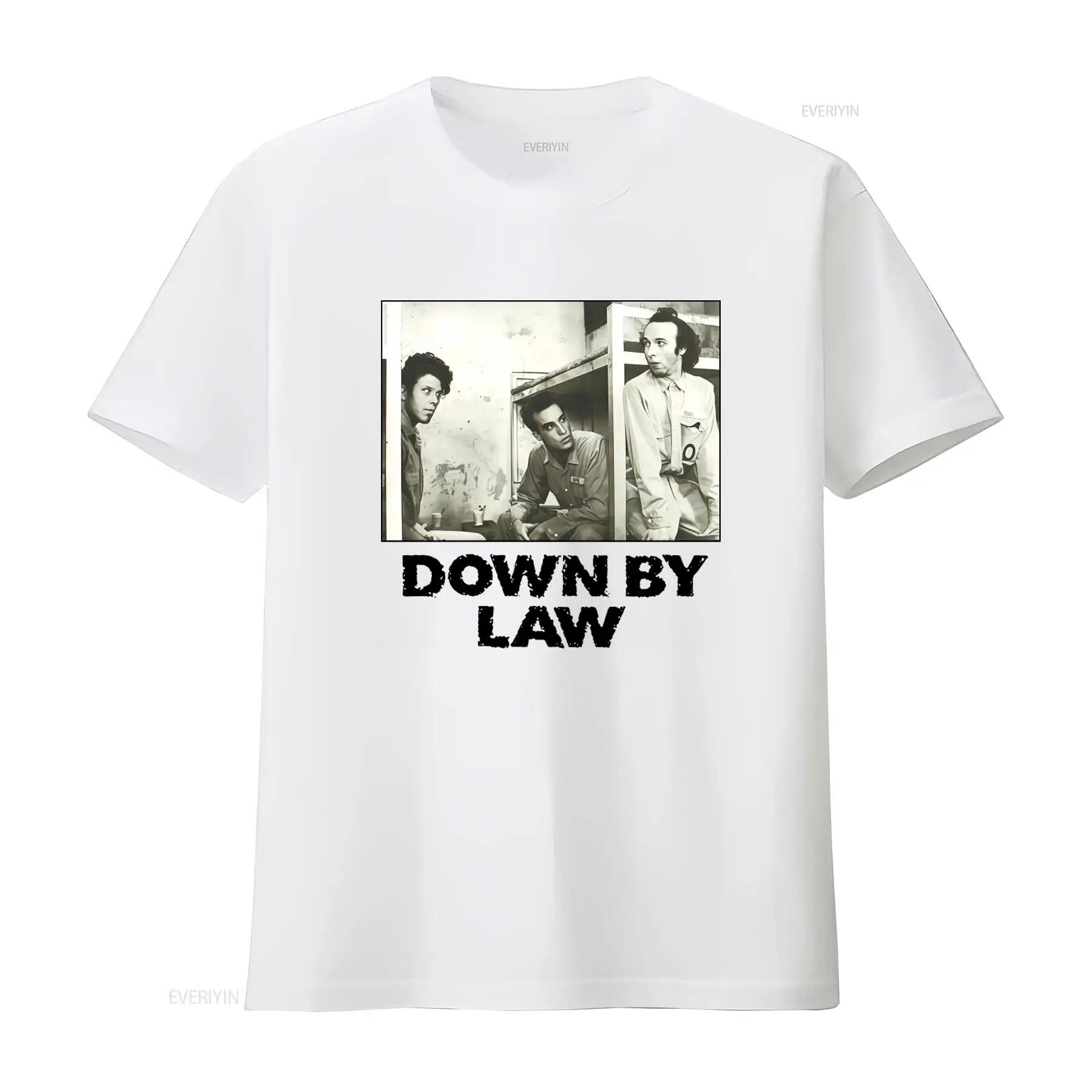 Футболка Down By Law Вдохновленная фильмом Джим Джармуш Джон Люри Роберто Бениньи Дизайн Уникальный Ручная работа Хлопок Высокое качество винтаж S разноцветный