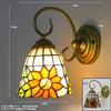 European-style Retro Aisle Corridor Balcony Bedside Glass Wall Lamp Tiffany Stained Glass Pastoral Mirror Front Lighting