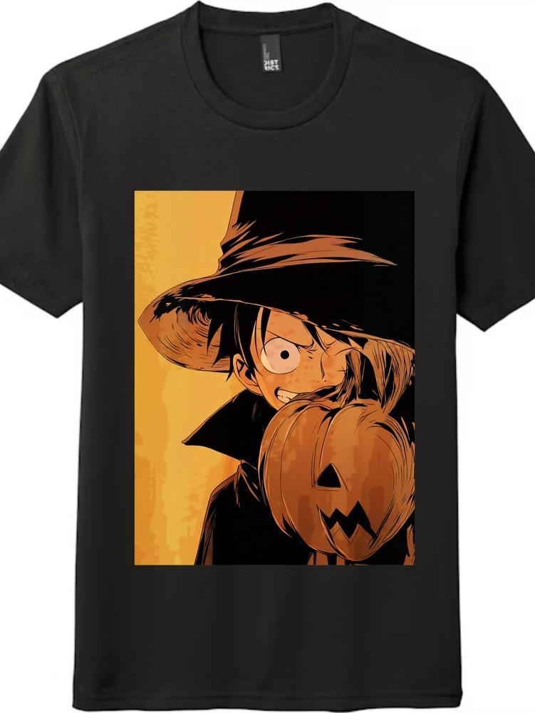 

One Piece Halloween - Themed Printed Short -Sleeve Tee|Trendy Anime Casual Top 3XL
