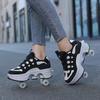 Scarpe da Skate con Ruote Sneakers con Ruote Ragazzo/Ragazza Pattini a Rotelle Scarpe Roller Scarpe Deformabili Scarpe da Pattinaggio a Rotelle Scarpe da Skate per Ragazzi