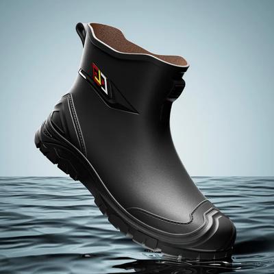 Модні Нековзкі Гумові Чоботи для Чоловіків 2025 Водонепроникні Короткі Гумові Чоботи Вуличне Чоловіче Взуття для Води Садові Мисливські Чоботи Zapatillas Чоловічі