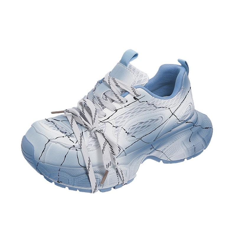 Big head dad shoes women's new fashion heightening breathable color matching old casual sports shoes women