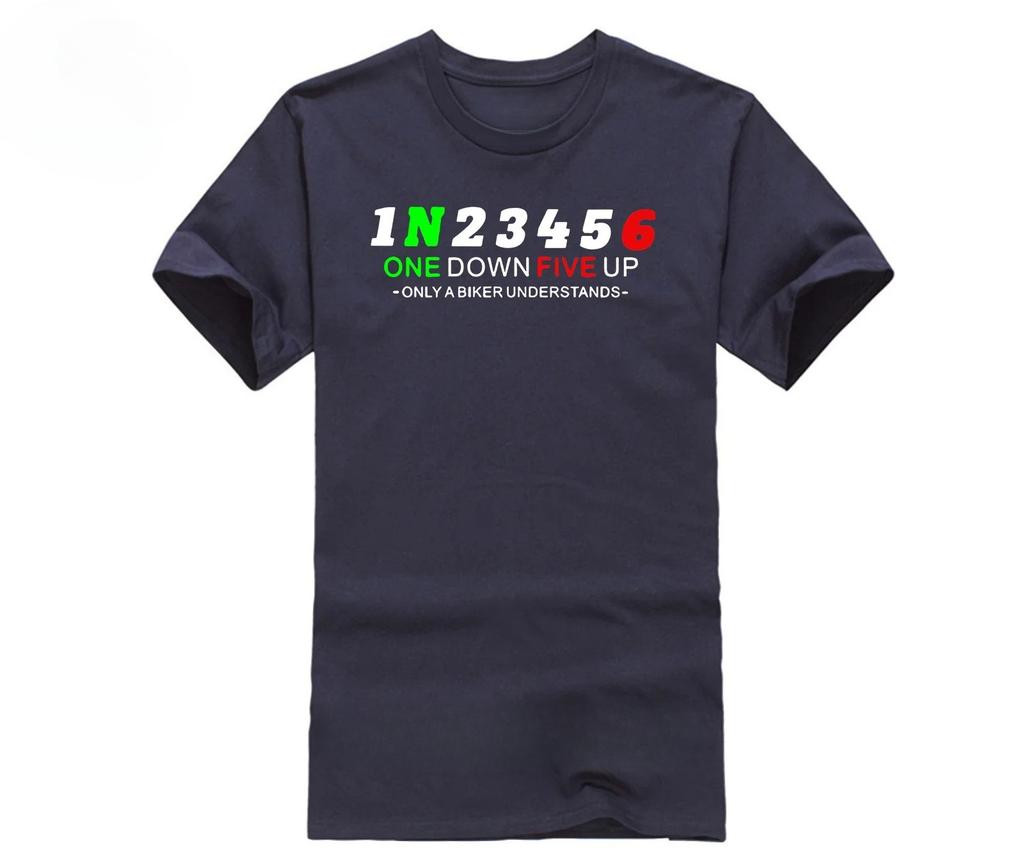 Spring And Autumn Motorcycle 1n23456 Shift Gear Moto New Unisexs Tshirt Casual Sports Design Tshirt
