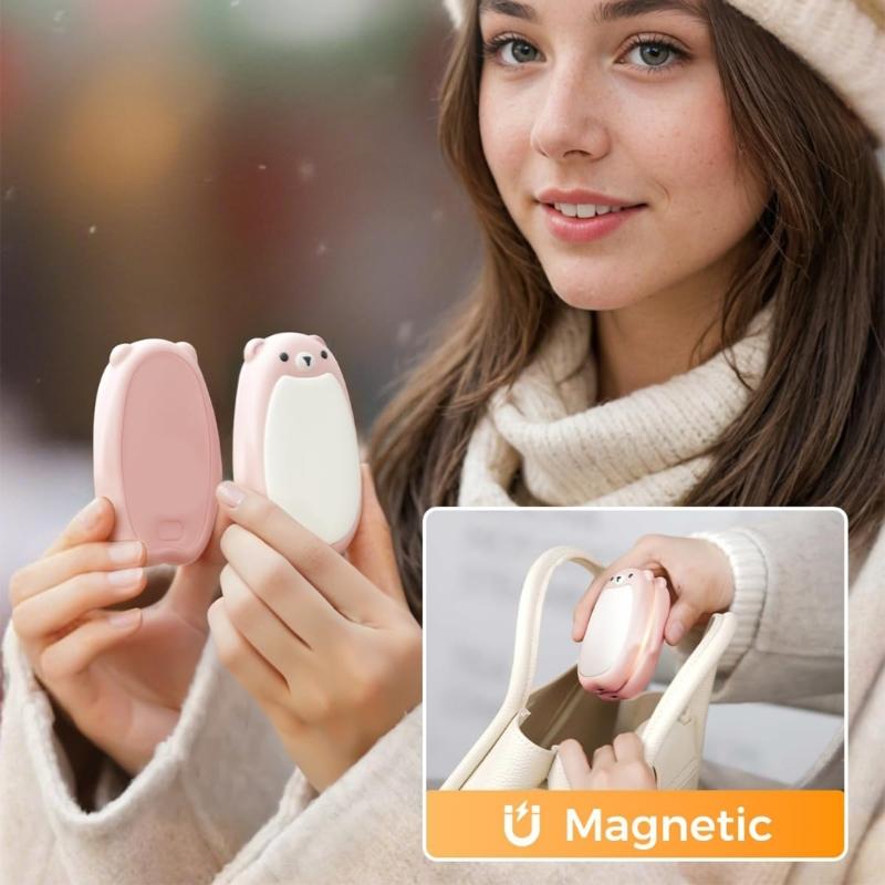 Rechargeable Magnetic Hand Warmers With 3 Adjustable Modes Delicate Portable Heating Pad For Winter Commutes Travel Safety Protection