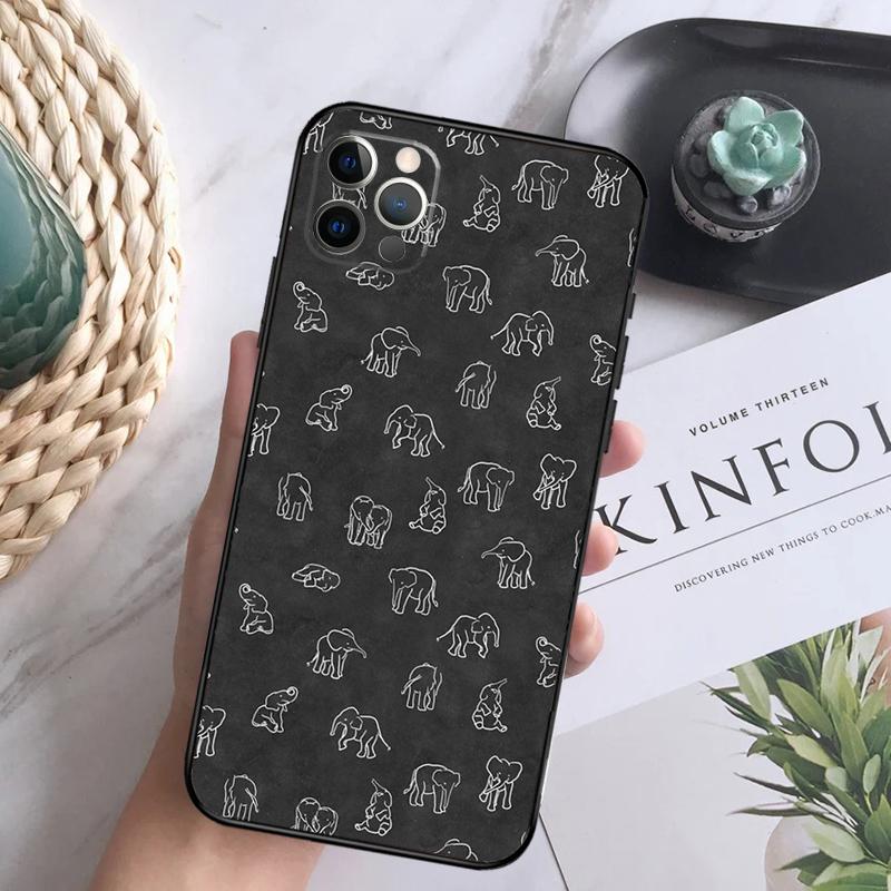 Süße Elefanten-Cartoon-Handyhülle Für iPhone 15 14 13 12 11 16 Pro Max Plus Mini 7 8 X XS Max XR Rückabdeckung Schale
