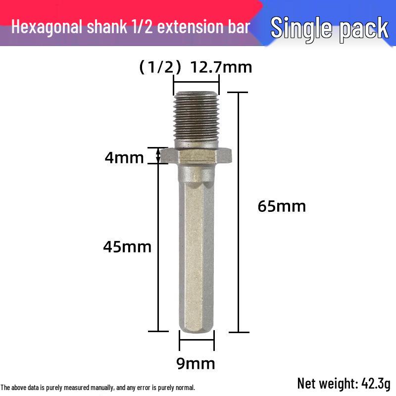 Pneumatic Electric Drill Head Conversion Chuck: Square, Round, Hexagonal Handle Adapter for Electric Wrench.