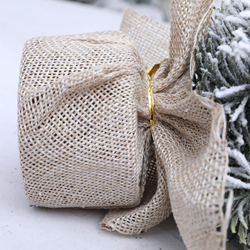 Snow Dusted Christmas Tree Desk Decoration With Wood 20cm Height For Living Room Bedroom Tabletop Decoration