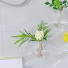 Set aus 2/4 Hängenden Acryl-Hydrokultur-Pflanzgefäßen, Blumenvasen mit Saughaken für Wohnungen, Bürofensterdekorationen