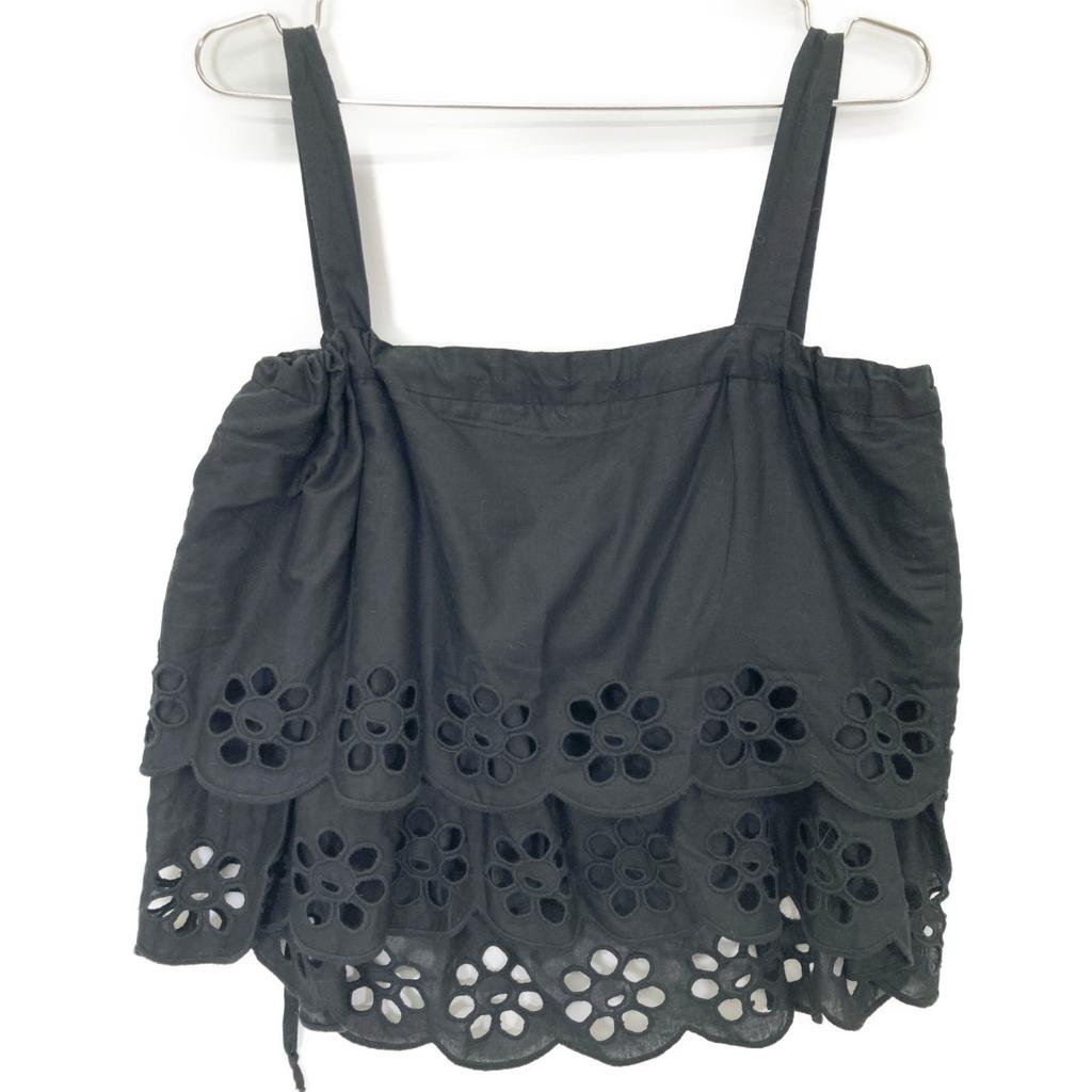 VivienneWestwoodRedLabel Black Bora Lace Camisole/Asymmetrical Skirt Set suit setup 2 blackUsed