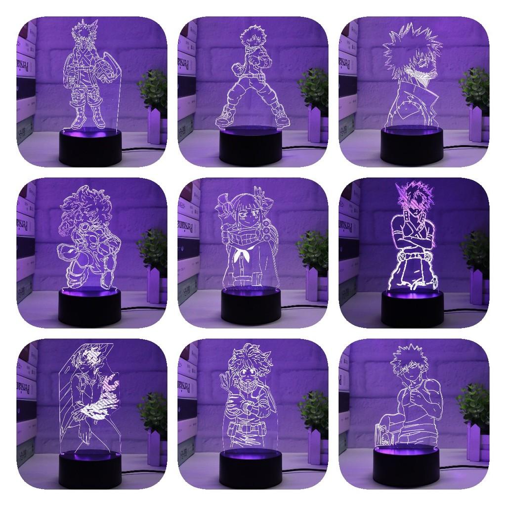 Colorful 3d My Hero Academia Night Light Led Table Lamp For Anime Lovers And Collectors