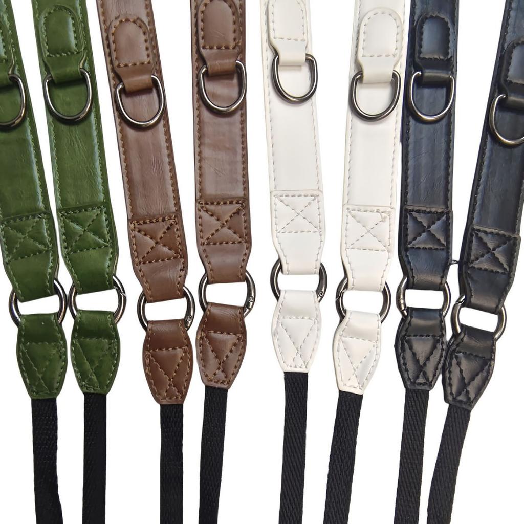 Retro Style Camera Shoulder Strap PU Leather Black Lanyard Strap Universal Camera SLR Strap