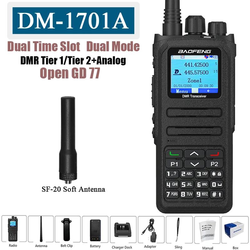 Baofeng DM-1701A DMR Digitale Radio Open GD77 Dual Mode Analoog En Digitaal Tier 1+2 Dubbele Tijdslot SMS DM-1701 Uiterlijk Upgrade BRITISH