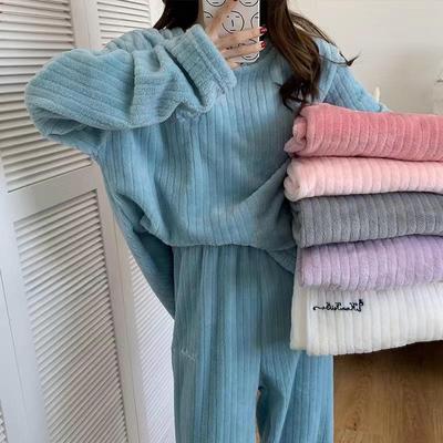 Crescent City Women's Plush Flannel Pajama Set - Cozy Autumn/Winter Homewear