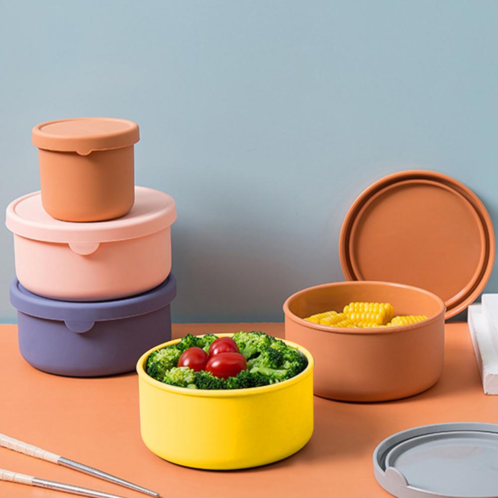 Contenitore per Pranzo Durevole in Silicone Microonde Scatola per Conservazione Alimenti Salvaspazio Scatola per Conservazione Alimenti