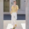 French Elegant V-Neck Ruffle Puff Sleeve Shirt