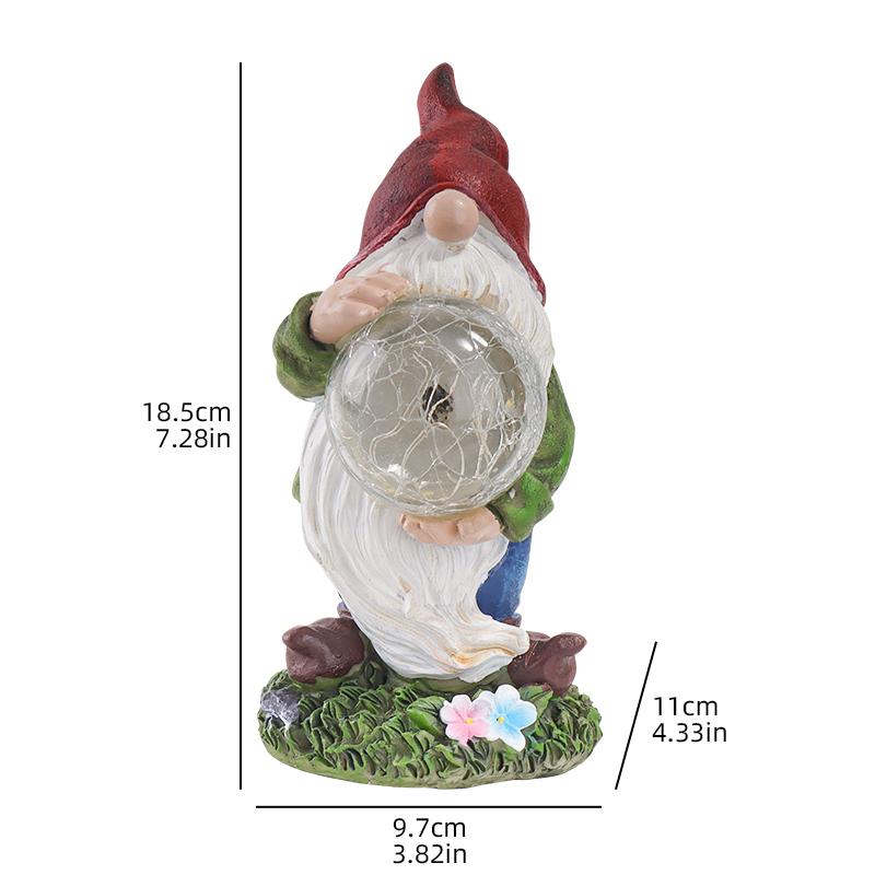 Fairy Holding Light Globe Sculpture Outdoor Solar Night Light Statue Garden Courtyard Lighting Decoration