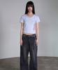 PRENDA Side Cross Polo Top Gray