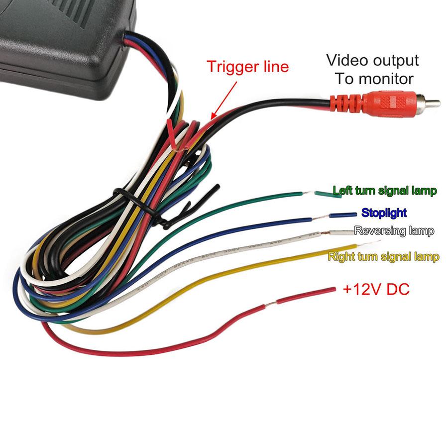 DIYKIT Car Backup Camera Splitter Switch 4 Input 1 Output Intelligent Car Video Switcher Converter