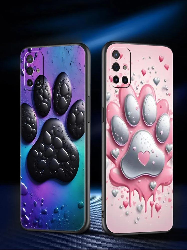 Phone Case For Oneplus 13R 13 12 10T 11 R10 Nord N100 N200 N10 9 9R CE 2 3 Z Pro Lite 5G Soft TPU Cover Og Paw Print Aesthetics