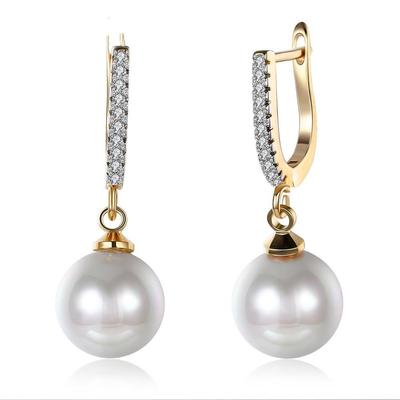 Orecchini con perle d'acqua dolce, orecchino a goccia, gioielleria raffinata, per regalo di nozze femminile