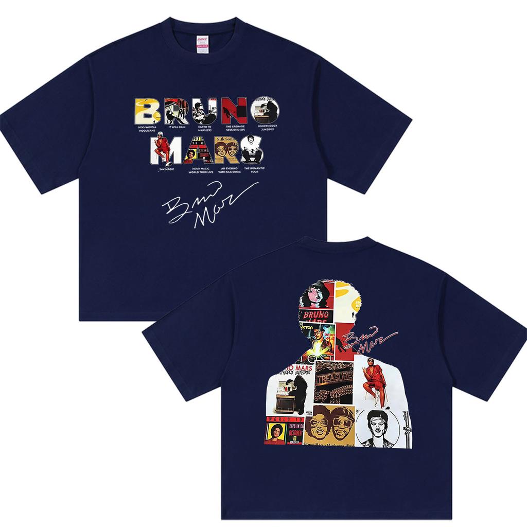 Rapper Bruno Mars The RoUnisextic Tour 2026 Merch T Shirts Unisexs Vintage Fashion Oversized Cotton Tshirt Gothic Clothing Tee Shirt