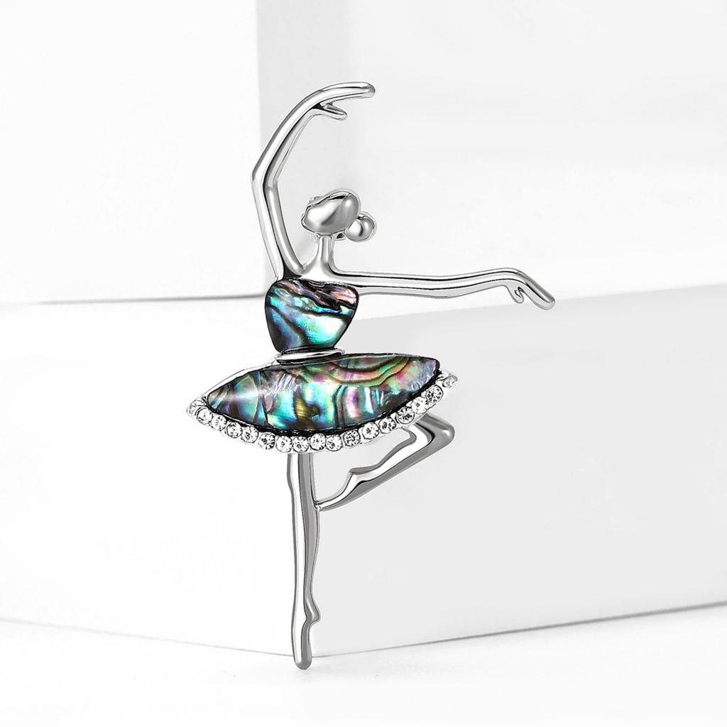 Vintage Enamel Shell Brooch for Women Unisex Lapel Pins Party Accessories Gifts
