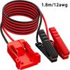 Starthilfe für Dewalt/Makita/Ryobi/Milwaukee/ 18/20V Batterie Autobatterie-Zündgerät Notstrom für das Auto Starthilfekabel 12AWG Kabel