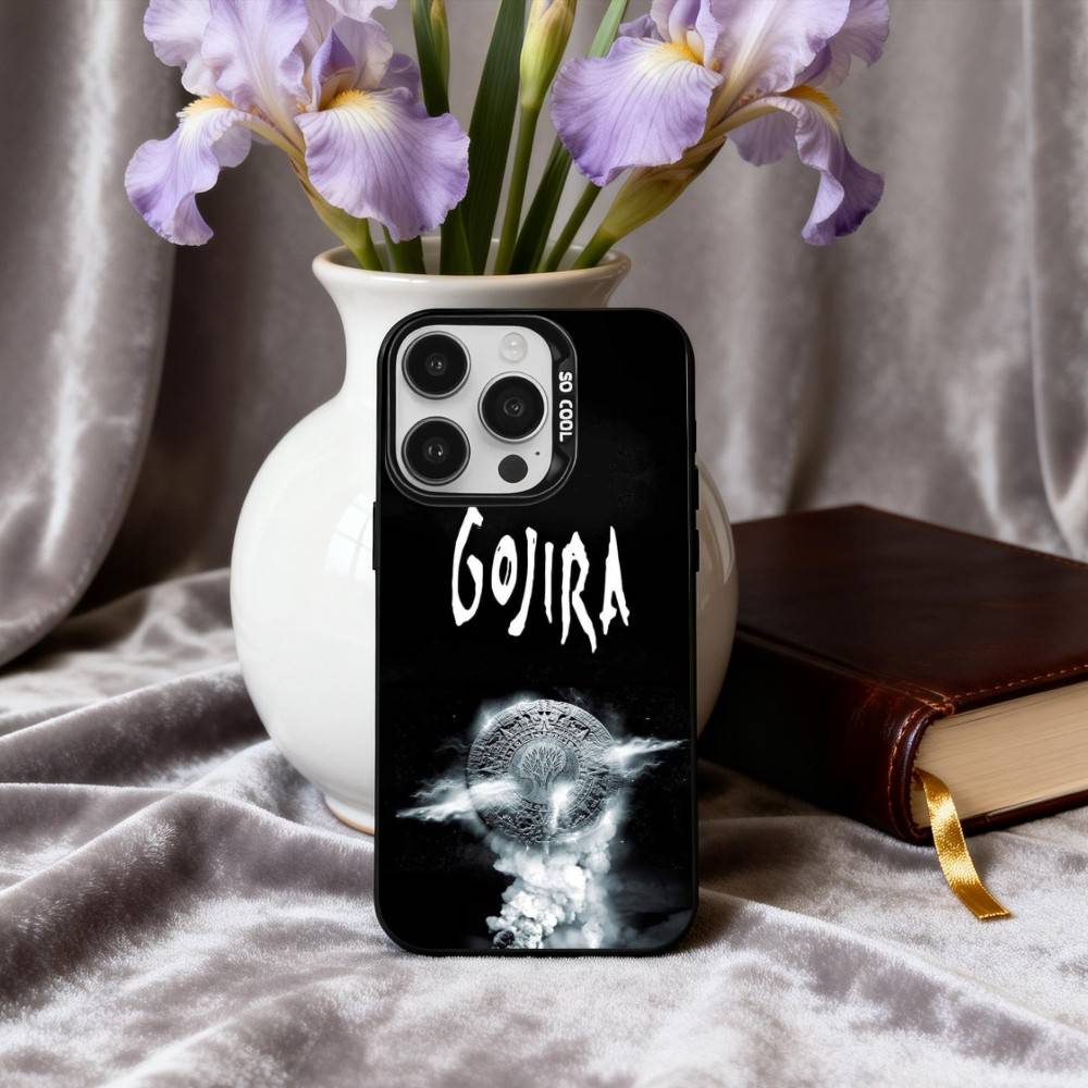G-Gojira-A F-Fortitude-E Band Phone Case For iPhone17,16,15,14,13,12,11 Plus,Pro Max Black Candy silver phone case