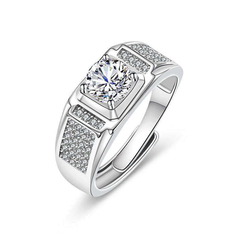 Unique and Personalized Differences with Personalised High-grade Sparkling and Glittering Classic Couple's Ring One Carat Ring Fashion Trends Ring