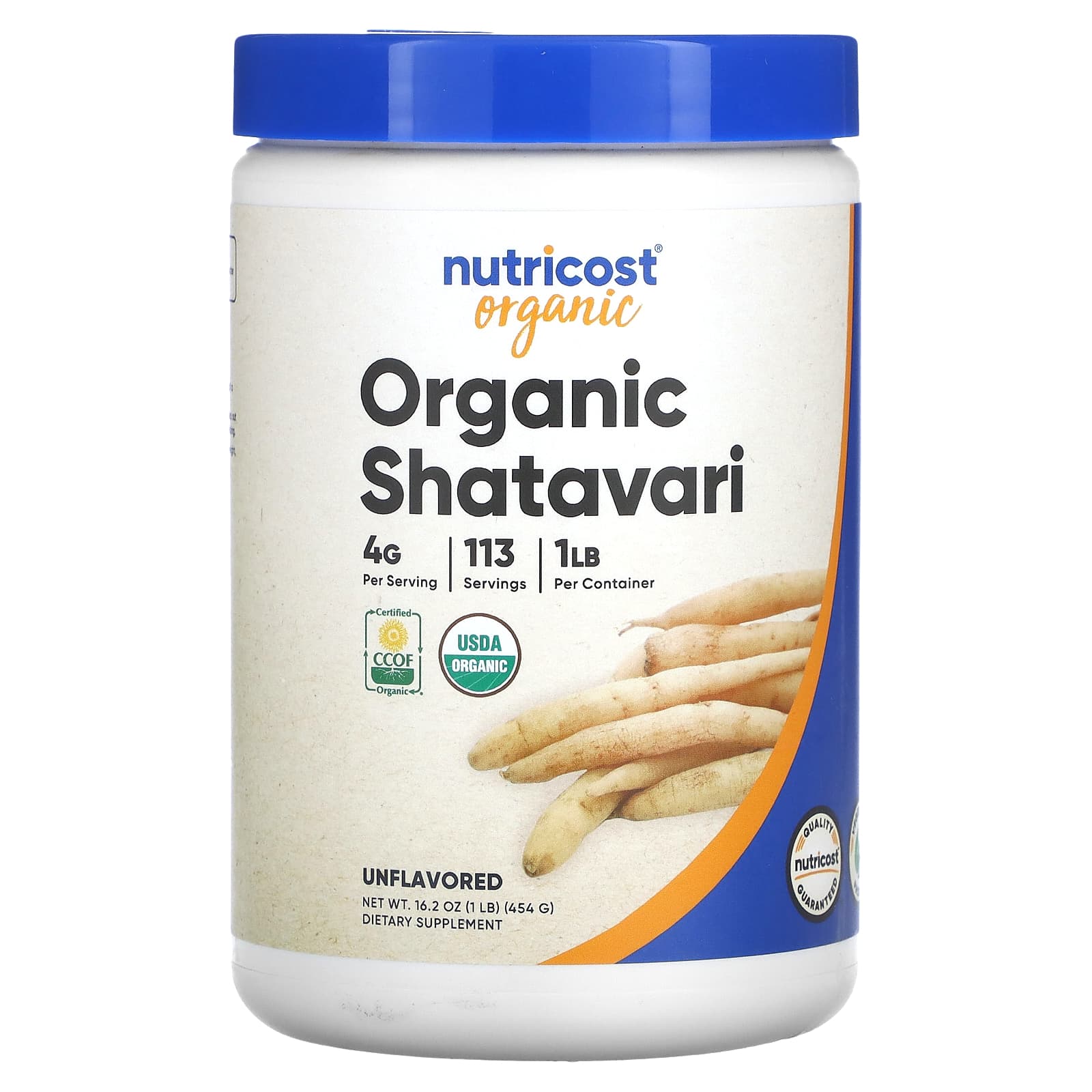 

Nutricost, органічний шатаварі, без смаку, 16,2 унції (454 г)