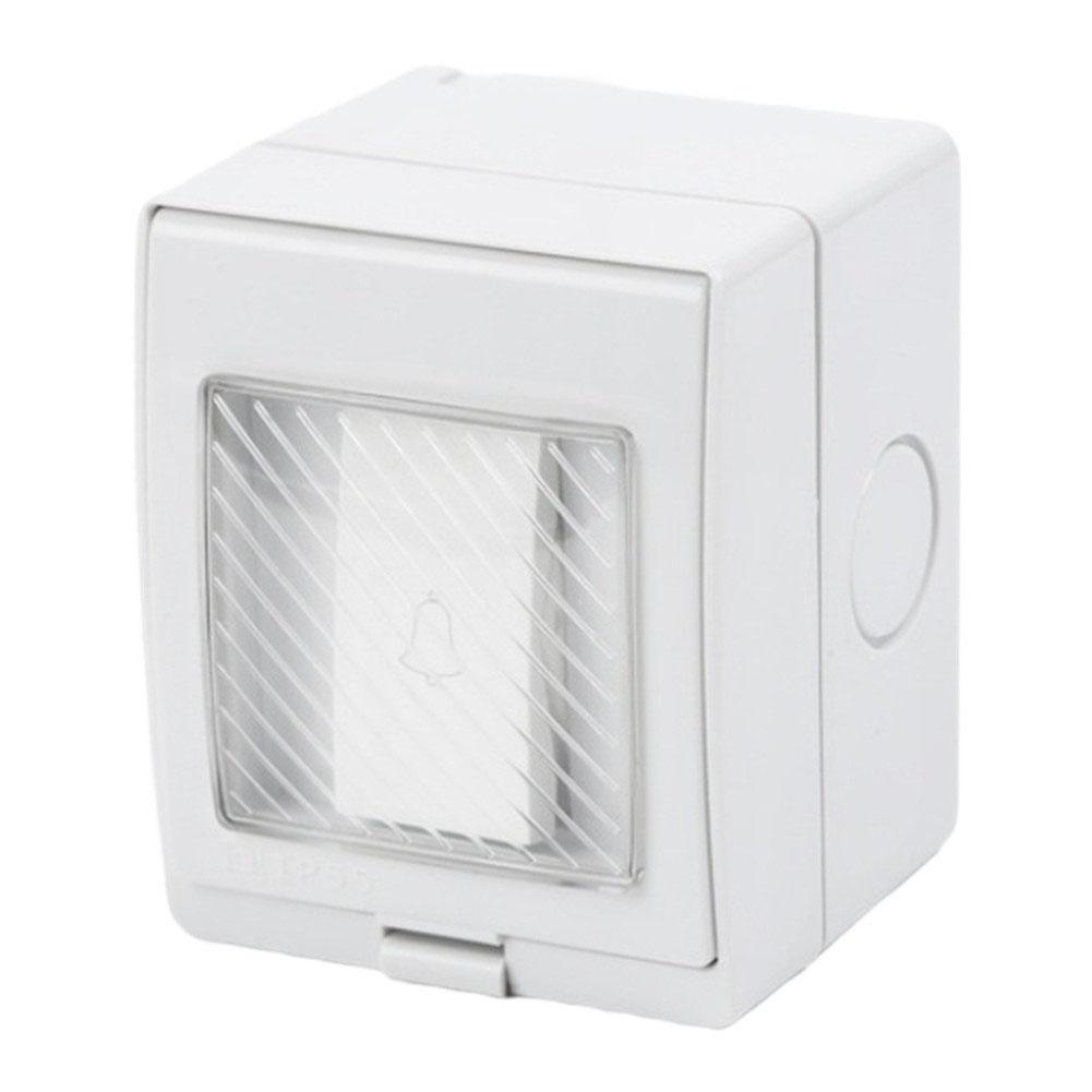 Outdoor Doorbell Switch with Integrated Waterproof Wall Socket IP55 Certified for Harsh Weather and 250V Applications