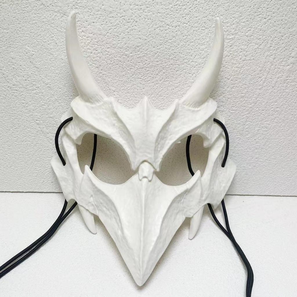 Halloween Carnival Party Mask Anime Dragon God Skeleton Half Face Masks Bone Skull Animals Mask Cosplay Dance Prom Costume Props