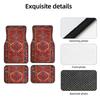 4PCS Antique Oriental Turkish Persian Carpet Front Rear Mat Set, Decorative Car Floor Carpets Rugs, Fit for Many Cars, Supplies