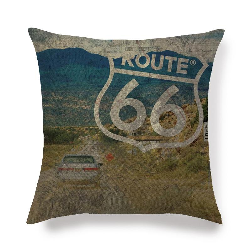 Retro Emblem Letter Pattern Digital Printing Short Plush Pillow Covers For Car Sofa Office Cushion Cover Home Goods 60X60Cm