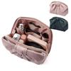 Francfranc Velvet Ribbon Pouch S Pink with Pocket