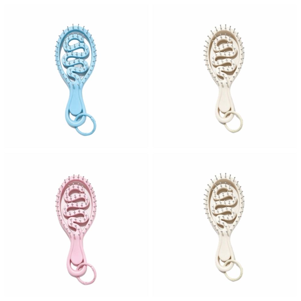 Detangling Hair Comb Keychain Hollow Out Mini Comb Fluffy Styling Tool Hair Brush Daily