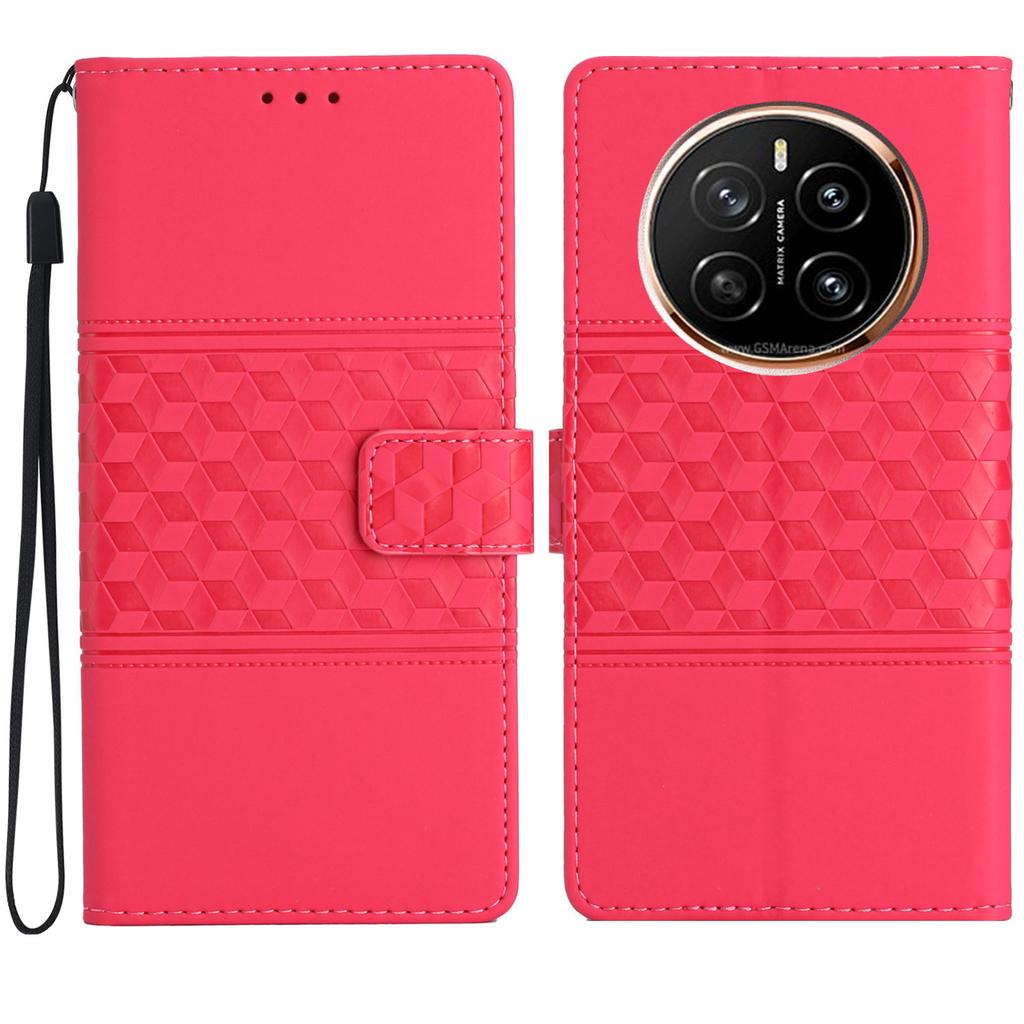 For Honor Magic7 Pro 5G Case Rhombus Leather Horizontal Flip Phone Cover