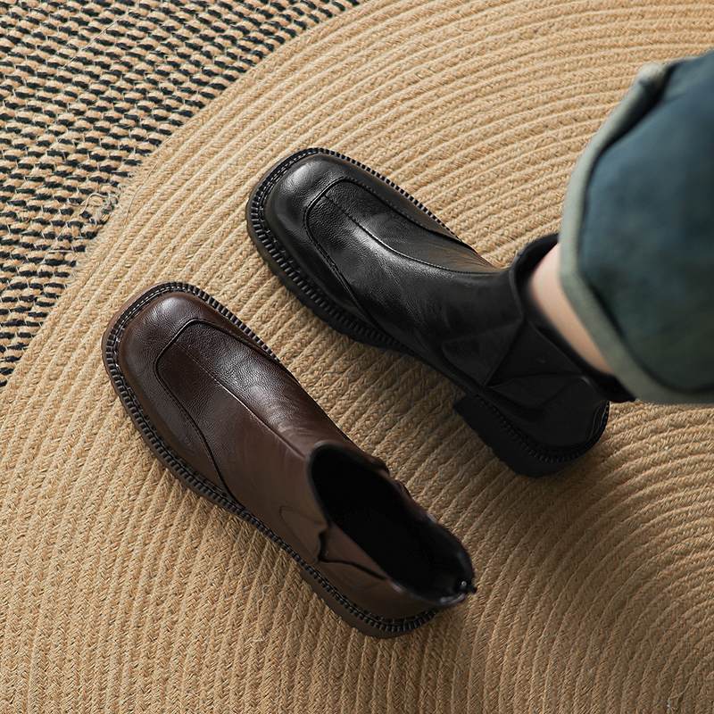 Krazing Pot 2026 Microfiber Winter Round Toe Modern Platform Size 33 Boots Size 43 Thick Bottom Zipper Women Ankle Boots