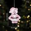 Christmas Bear Ornaments Glitter Electroplated Bear Santa Claus Outfit Xmas Tree Hanging Pendants Home Holiday Party Decor Gift