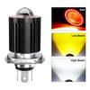 1 Adet 12-80V Evrensel H4 LED Motosiklet Farı 16000Lm BA20D H6 Melek Göz Motor Led Ampul CSP Çip Lens Motosiklet Farı Beyaz Sarı Hi Lo Işın