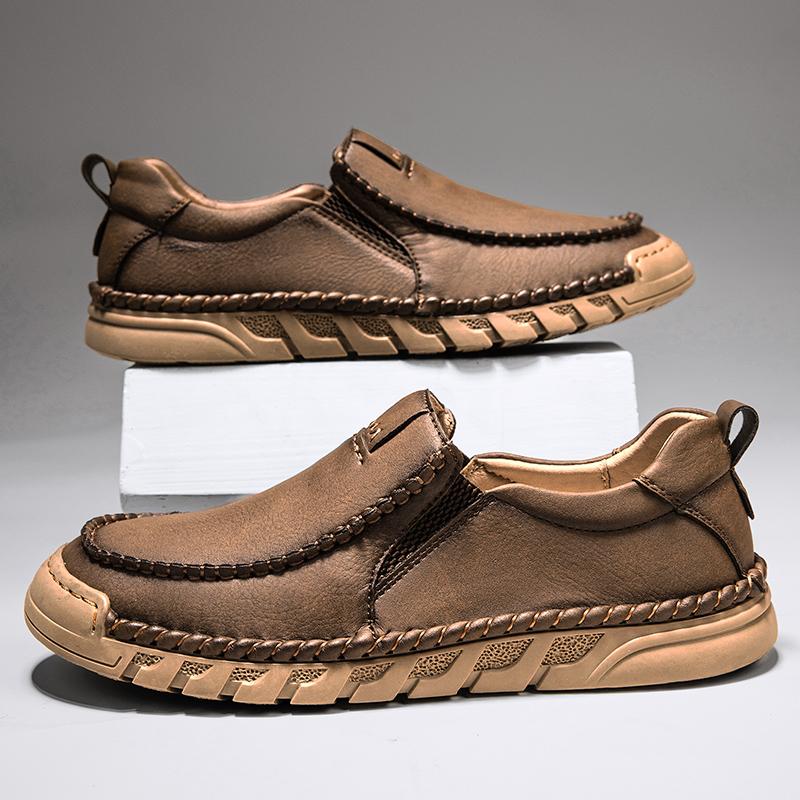 38-46 Ručně vyráběné kožené boty Ležérní pánské boty Pohodlné boty z hovězí kůže Pánské mokasíny Mokasíny Nástrojové boty