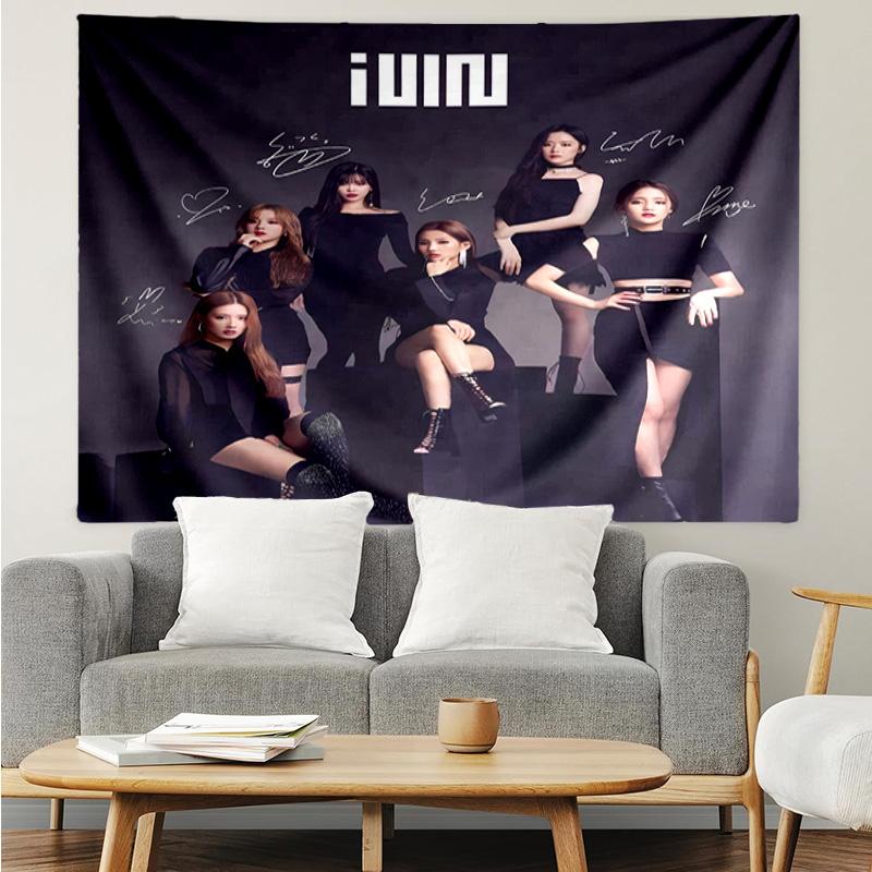 1PC Kpop Idle Group Dynasty Quick-Dry Tapestry, Unique Design Tapestry, Suitable for Bedroom,Livingroom, Playroom,Heartwarming Holiday Gifts