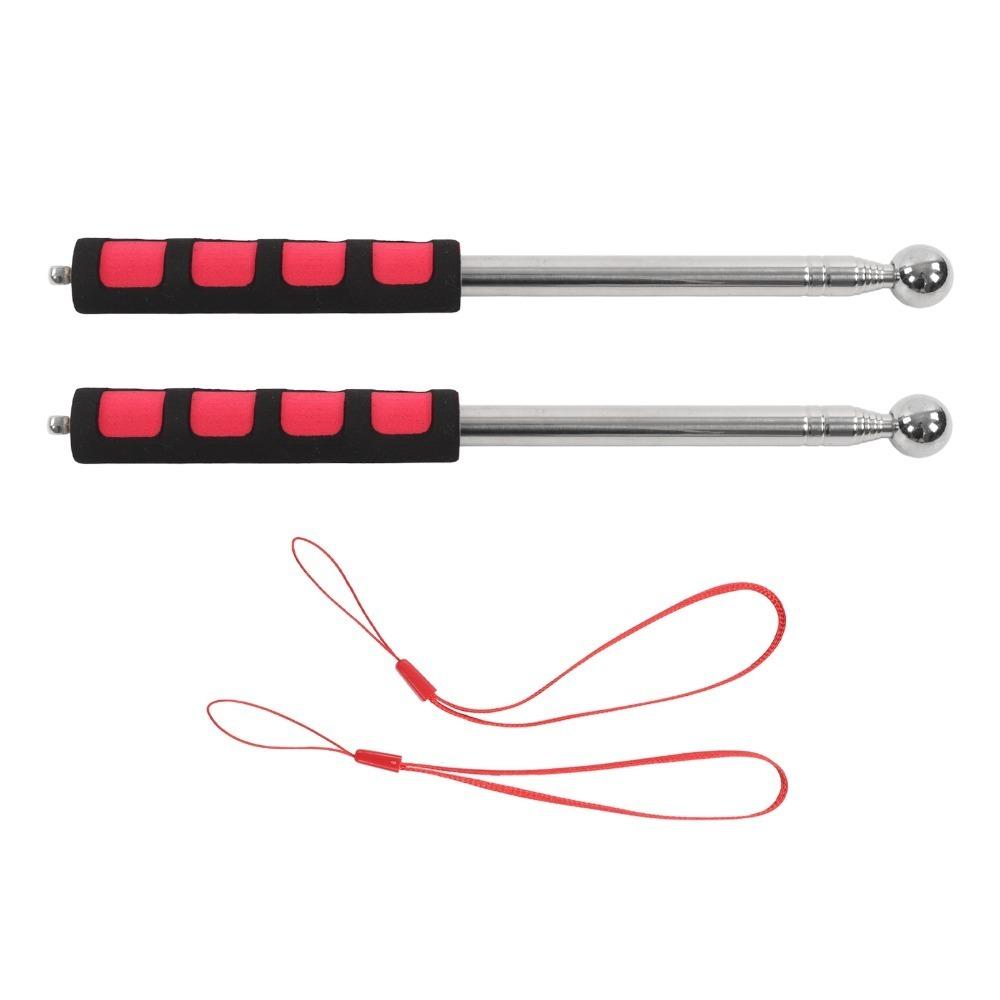 

2 Pcs 120cm Portable Guide Flag Pole Stainless Steel Thicked Nonslip Telescopic Handheld Flagpoles Handheld Flagpole Inspection